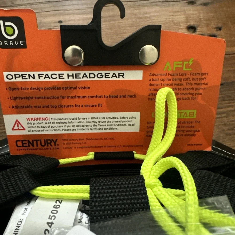 New CENTURY Brave Open Face Youth Boxing Headgear- Large/Extra large - L/XL